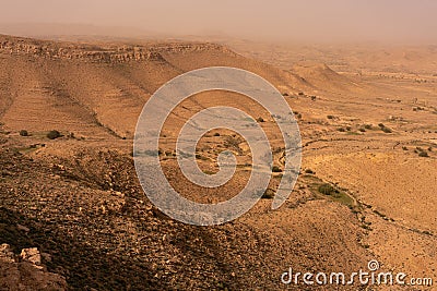 Jebel Dahar the south of tunisia Stock Photo