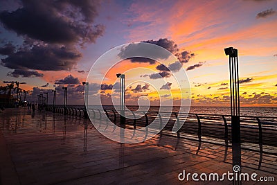 Jeddah Art Promenade. Jeddah City waterfront , Saudi Arabia Editorial Stock Photo