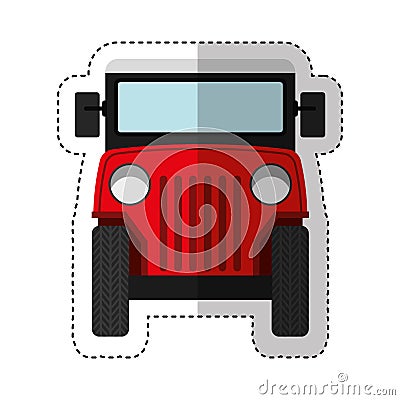 Jeep colombian car vehicle Vector Illustration