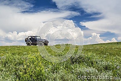 Jeep on a Mountain in Utah Editorial Stock Photo
