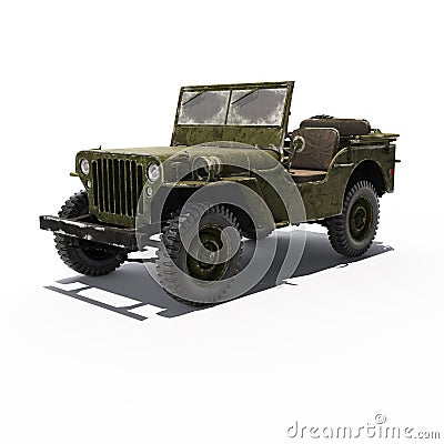 Jeep Willys front Stock Photo