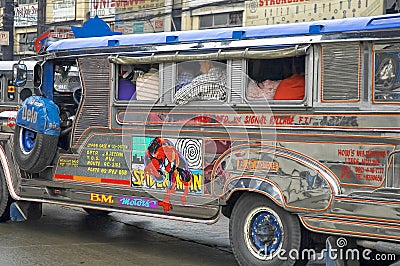 Jeepney, Manila, Philippines Editorial Stock Photo