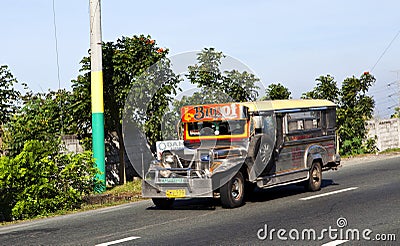Jeepney in The Philippines Editorial Stock Photo
