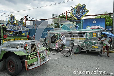 Jeepneys in Manila, Philippines Editorial Stock Photo