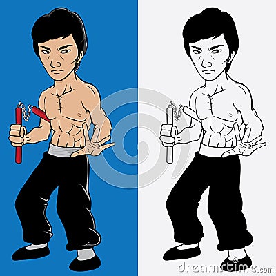 Jeet Kune Do Vector Illustration