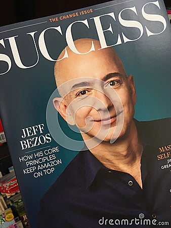 Jeff Bezos on the Success magazine cover Editorial Stock Photo