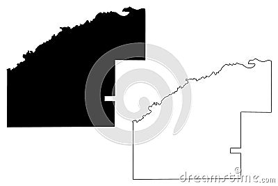 Jeff Davis County, Georgia U.S. county, United States of America,USA, U.S., US map vector illustration, scribble sketch Jeff Vector Illustration