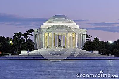 Jefferson Memorial at Dusk Stock Photo