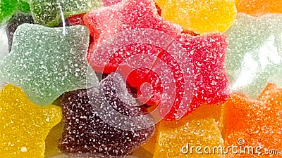 Jelly candy is a candy that children really like Stock Photo