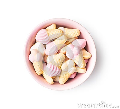Jelly candy shape ice cream. Gummy bonbons Stock Photo