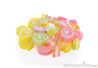 Jelly candy on white background Stock Photo