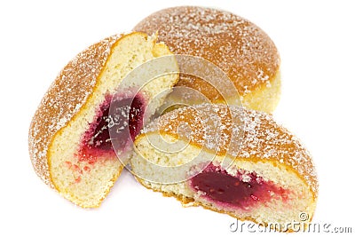 Jelly donuts with jelly Stock Photo