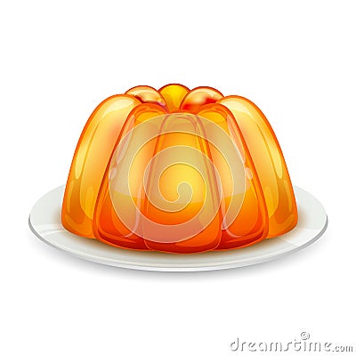 Jelly on Plate Stock Photo