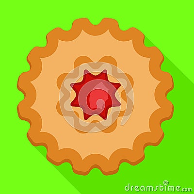 Jelly star biscuit icon, flat style Vector Illustration