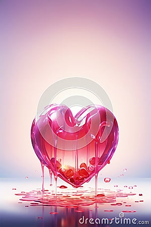 Jelly sweet red heart with copyspace for Valentines Day and love themed greeting card Stock Photo