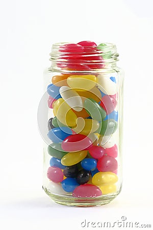 Jellybean in a Jar Stock Photo