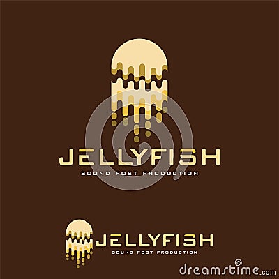 Jellyfish abstract logo Vector Illustration