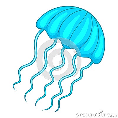 Jellyfish icon, cartoon style Vector Illustration