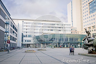 Jena, Germany. March 23 2019. Friedrich Schiller University in Jena, Germany. Famous german high school Editorial Stock Photo