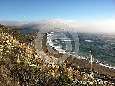 Jenner Beach in California Stock Photo