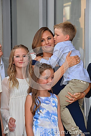 Jennifer Garner, Violet Affleck, Samuel Affleck & Seraphina Affleck Editorial Stock Photo