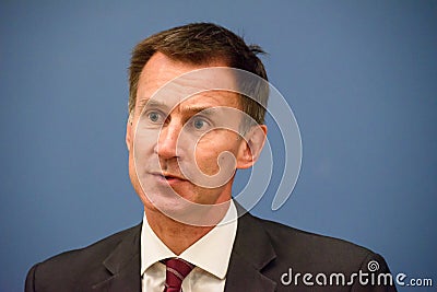 Jeremy Hunt, Minister of Foreign Affairs of United Kingdom Editorial Stock Photo