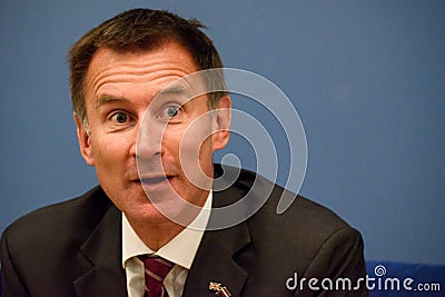 Jeremy Hunt, Minister of Foreign Affairs of United Kingdom Editorial Stock Photo