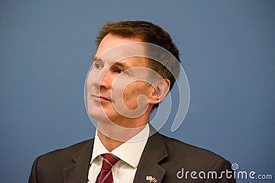 Jeremy Hunt, Minister of Foreign Affairs of United Kingdom Editorial Stock Photo