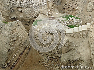 Jericho: remains of towers and town walls Stock Photo