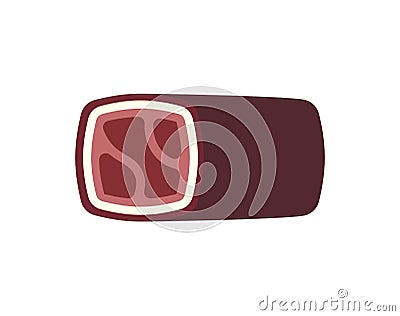 Jerky dry-cured sausage isolated. sujuk Vector illustration Vector Illustration