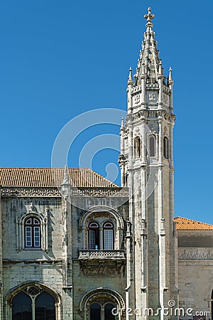 Jeronimos Hieronymites Monastery Of The Order Of Saint Jerome Is Built In Portuguese Late Gothic Manueline Architecture Style Editorial Stock Photo