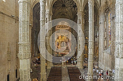 Jeronimos monastery church, Lisbon, Portugal Editorial Stock Photo