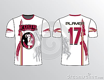 Decent color white red indian theme jersey template Stock Photo