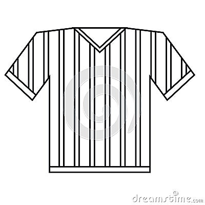 Jersey referee american football outline Vector Illustration