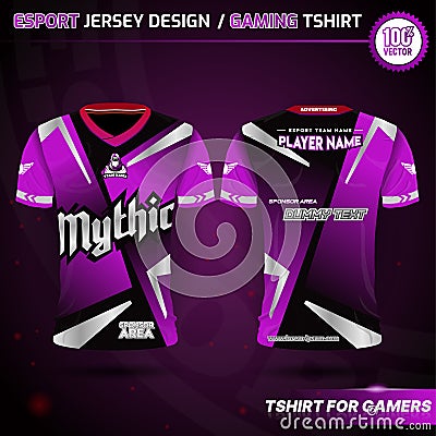 Esport Tshirt Vector Illustration for Gaming Stock Photo