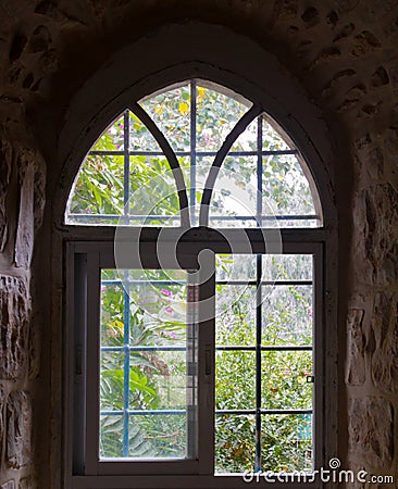 Jerusalem Antique Window Stock Photo