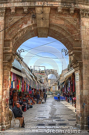 Jerusalem Christian Quarter Editorial Stock Photo