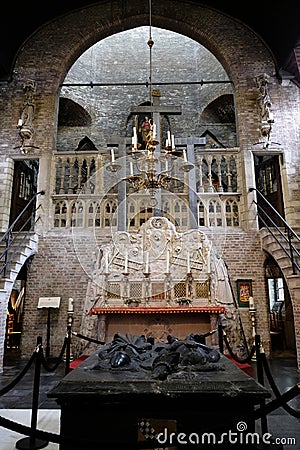 Jerusalem Church Jeruzalemkerk, Bruges / Brugge, Belgium showing 15th-century chapel. Editorial Stock Photo