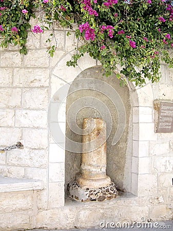 Jerusalem column of Kiss of Judas 2008 Stock Photo