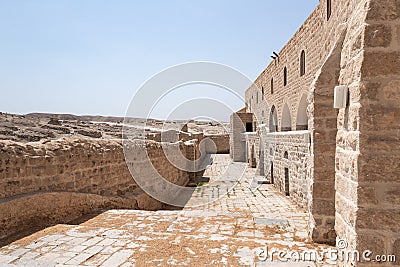 The Muslim shrine - the complex of the grave of the prophet Moses in the old Muslim cemetery, near Jerusalem, in Israel Editorial Stock Photo