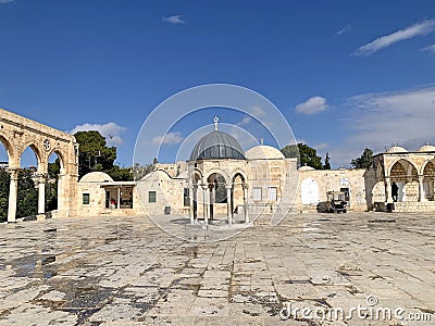 Rotunda above the entrance to the Underworld on the Temple Mount in Jerusalem Editorial Stock Photo