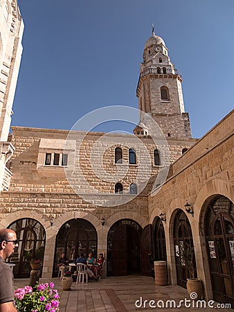 JERUSALEM, ISRAEL - JULY 15, 2015: Basilica of the Dormition on Mount Zion in Jerusalem Editorial Stock Photo