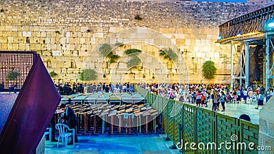 Western Wall in Jerusalem is a major Jewish sacred place Editorial Stock Photo