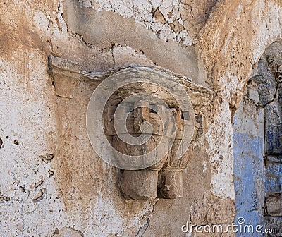 Remains of ancient arches near to the Ethiopian church Deir Al-Sultan near to the Church of the Holy Sepulchre in the Old City in Editorial Stock Photo