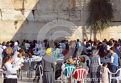 Woman side of the Western Wall, Editorial Stock Photo