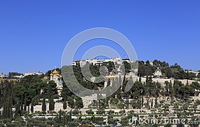 Jerusalem, Mount of Olives churches Stock Photo