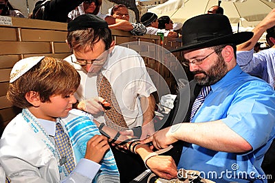 Bar Mitzvah - Jewish coming of age ritual Editorial Stock Photo