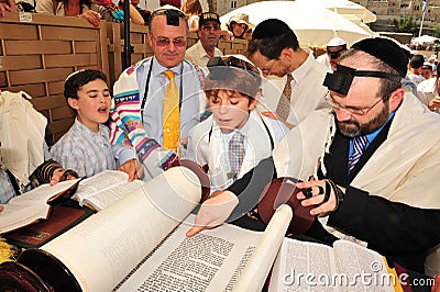 Bar Mitzvah - Jewish coming of age ritual Editorial Stock Photo