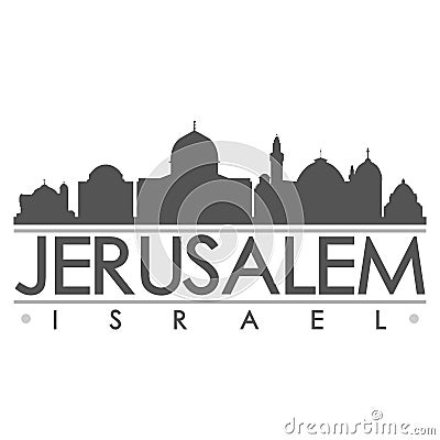 Jerusalem Silhouette Design City Vector Art Vector Illustration