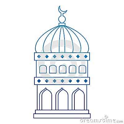 jerusalem temple dome ramadan kareem Cartoon Illustration